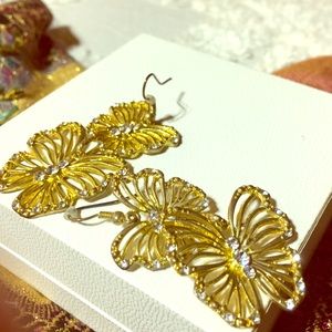 Butterfly earrings.
